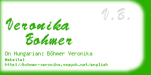 veronika bohmer business card