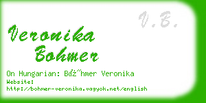 veronika bohmer business card